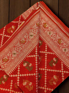 Traditional Red Cotton Meenakari & Paithani Saree