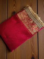 Royal Pink Tissue Banarasi Maharani Saree