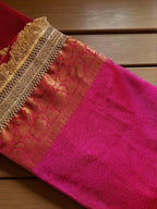Royal Pink Tissue Banarasi Maharani Saree