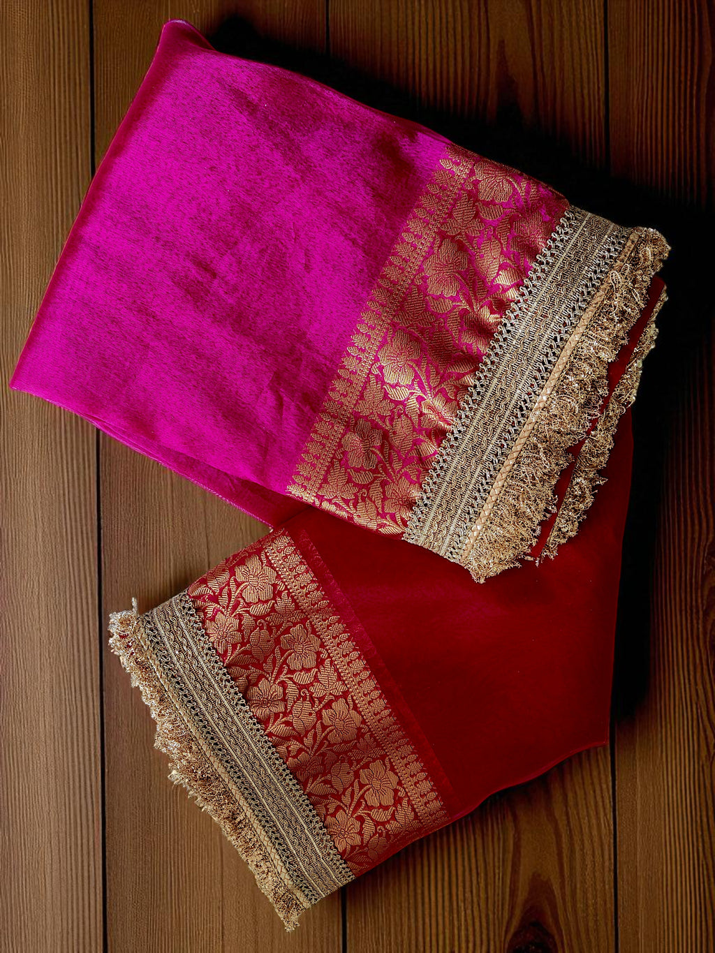 Royal Pink Tissue Banarasi Maharani Saree